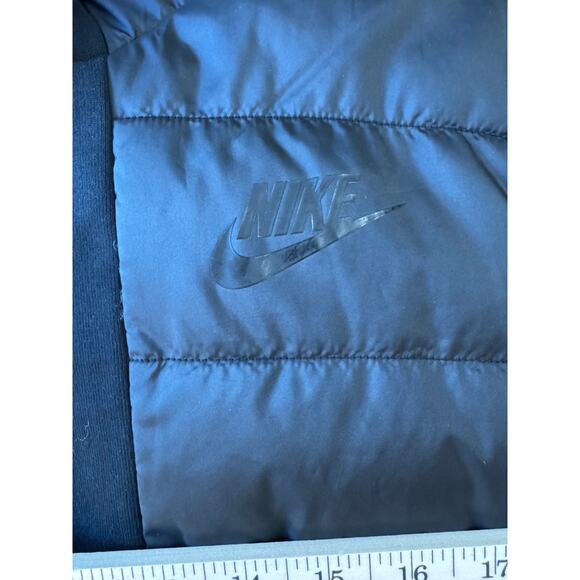 NIKE Tech Fleece Puffer Advance Bomber Jacket Black Goose Down Women's Sz M - Picture 6 of 9